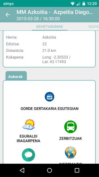 ServiRace, lasterketen inguruko informazio guztia eskura Android gailuetan