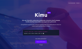 Oraik prestatutako Kimuren web interfazea