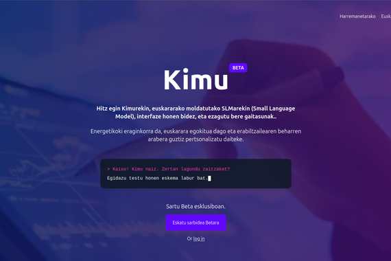 Kimu, euskarazko hizkuntza eredu txikia