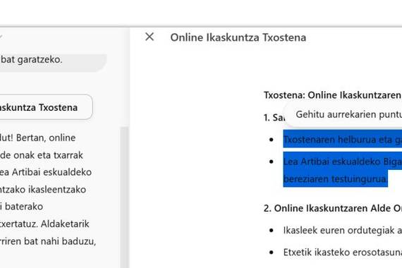 Ikastaroa: Adimen artifiziala ikas-irakaskuntza prozesuetan