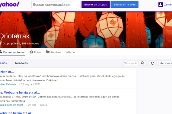 Yahoo Groups ia itxita geratuko da datorren astean