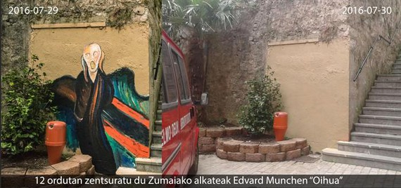 Edvard Munchek ezin du oihurik egin Zumaian