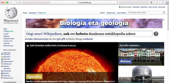 Euskarazko Wikipedia edukietan eta kalitatean jauzia egiten ari da