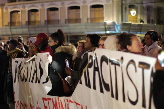 Emakume migratzaileak 1. lerroan, Gasteizko autobus bateko eraso arrazista salatzeko