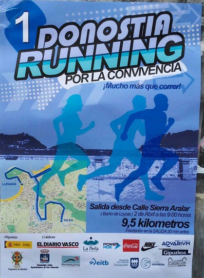 Militarrek antolatutako lasterketa faltsu baten kartelak Donostian