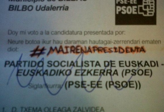 Maiatzaren 22ko boto baliogabe xelebre batzuk