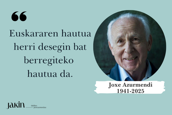 Joxe Azurmendi hil da