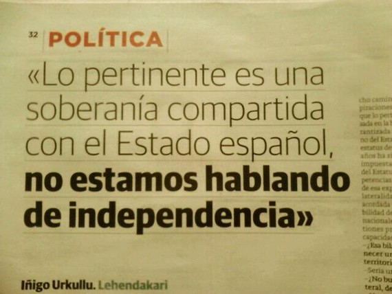 Urkulluren eredua, subirautza partekatua, "ez gara ari independentziaz hizketan"