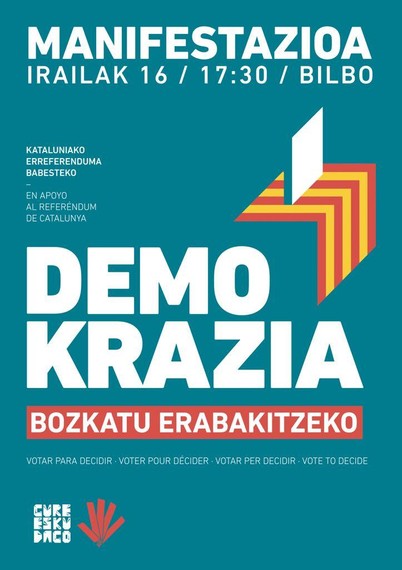 Kataluniako erreferenduma babesteko, mobilizaziora deitu du Gure Esku Dago-k