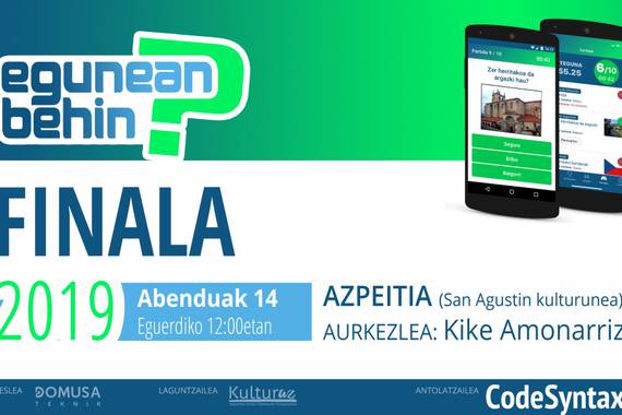 Egunean Behineko 2019ko finalerako gonbidapenak eska daitezke