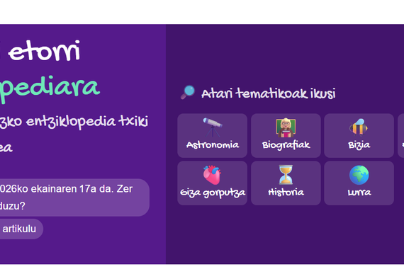 Txikipedia 10.000 artikuluetara iritsi da eta etapa berri bati ekin dio