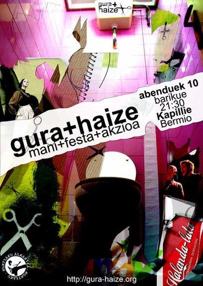 gura+haize fanzinearen mani+festa+akzioa