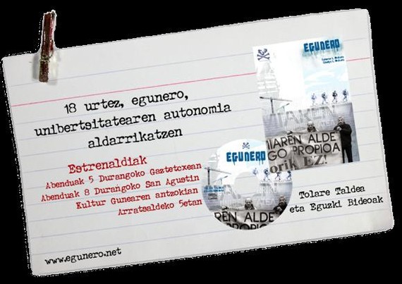 EHUko irakasle kaleratuei buruzko dokumentala aurkeztuko dute Durangon