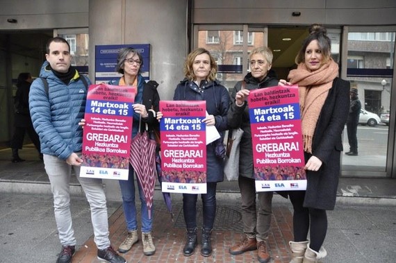 Martxoaren 14 eta 15ean grebak Hezkuntza publikoko sektore guztietan