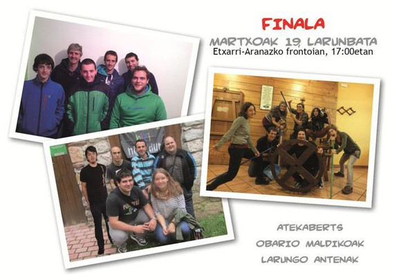 Martxoaren 19an jokatuko da Etxarri Aranatzen Bardoen finala