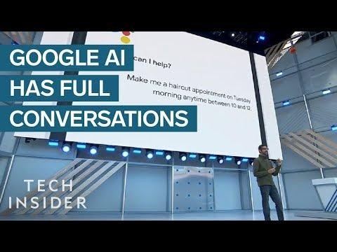 Adimen Artifiziala ate-joka. Hemen robot bat telefonoz berbetan eta hitzordu bat zehazten #GoogleDuplex
