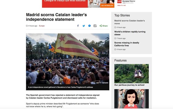 Rajoyk Puigdemonti galdegin dio argitu dezan independentzia aldarrikatu duen ala ez