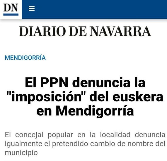 Mendigorria herri izena azenturik gabe ofizialtzearen kontra sututa