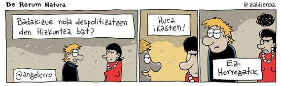 Nola despolitizatzen da hizkuntza bat? Hura ikasten!