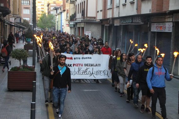 Getxoko Itzubaltzeta gaztetxea erre ondorengo mobilizazioak