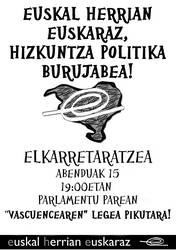 Hizkuntza Politika Burujabea aldarrikatuko du EHEk Iruñean