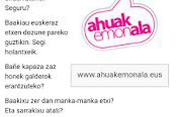 "Ahuakemonala", 'ondarrutarrez' jarduteko aplikazioa