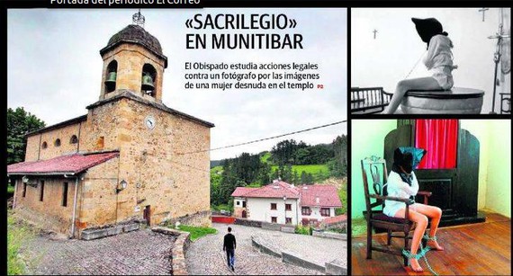 Munitibarko elizan egindako argazki batzuk sakrilegiotzat hartu dituzte