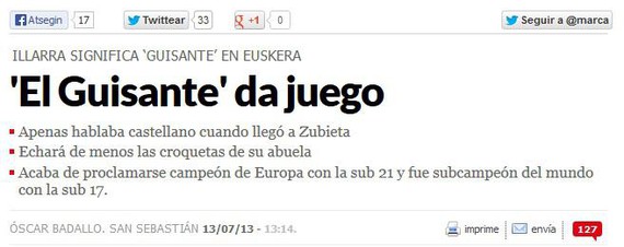 Asier Illarramendiren abizenak zerikusi gutxi du 'gisantearekin'