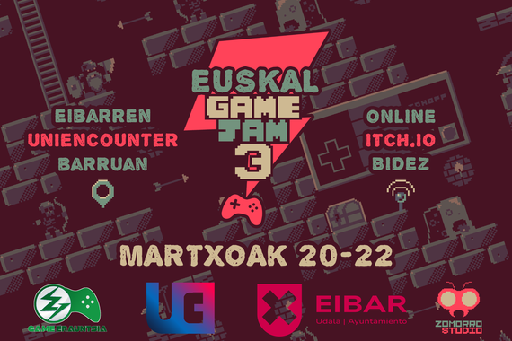 Euskal Game Jam 3 eta Uniencounter elkartuta asteburu honetan