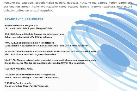 Psikologo Euskaldunen III. Topaketa azaroaren 16an