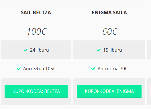 Igela argitaletxea: Eskaintza bereziak