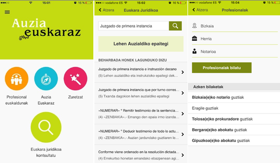 Auzia Euskaraz, justizia alorreko hizkuntza normalizaziorako app bat
