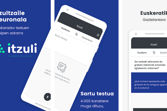 Itzuli, gaztelania-euskara izultzailea, orain aplikazioan eta ahotsarekin