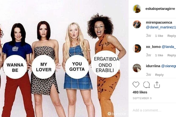 Memegile euskaldun batzuk Instagramen