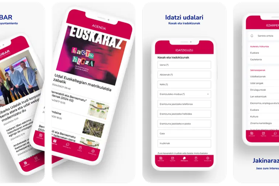 Eibarko, Oñatiko, Zumaiako eta Soraluzeko udal app-ak