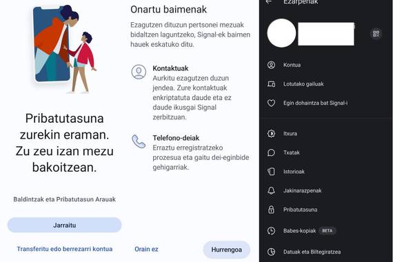 Signal: mezularitza eta argazkigintza seguru eta pribatua, euskaraz