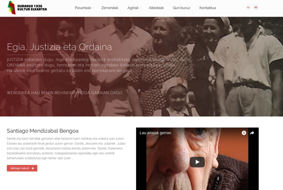 Gerrako eta historiako lekukotasunak Durango 1936 elkartearen webgunean