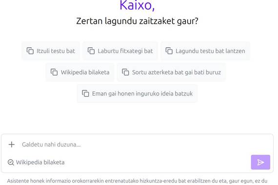 Kimu probatzen: AA eredu euskaldun txukuna