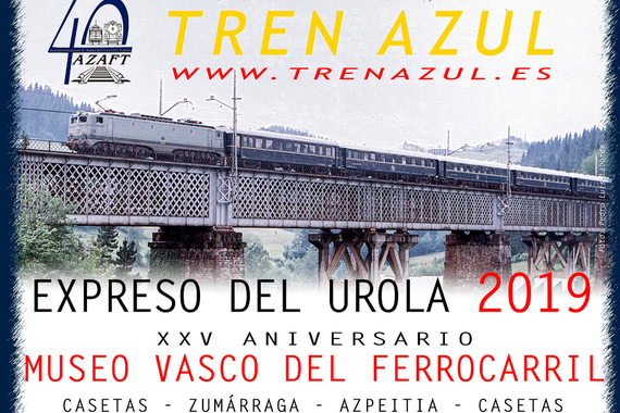 Tren Urdinaren bisita Aragoitik, euskal burdinbideen museoaren 25. urteurrenean