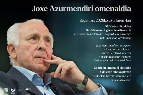 Joxe Azurmendiri omenaldia Zegaman, eta kongresua abenduan