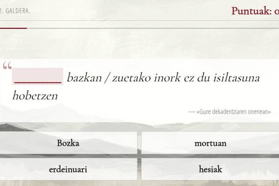 Hiztegi Bat Urbizurena, eta fabula bat (Fable) Anthropicena
