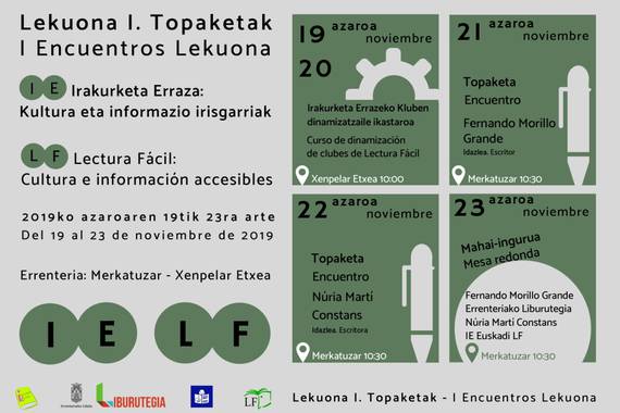 Lekuona Topaketak Errenterian: irakurketa erraza ardatz
