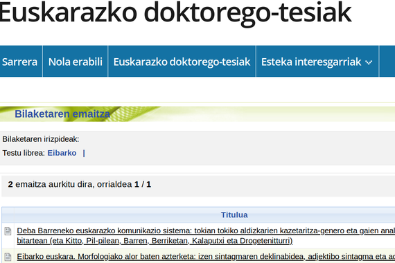 Tesiker biltegian euskarazko doktorego-tesi guztiak bilduko dituzte