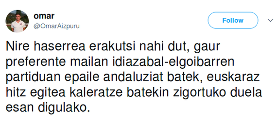 Arbitroak euskara debekatu zien Idiazabal-Elgoibar partidako futbolariei