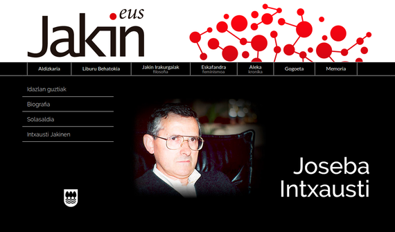 Joseba Intxausti historialari eta euskaltzalearen obra osoa sarean
