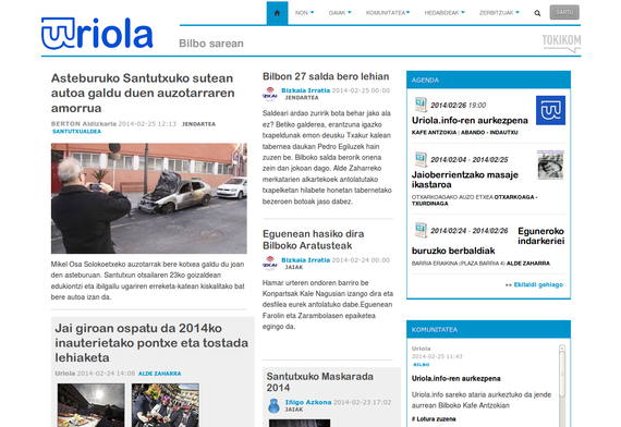 Uriola.info, Bilbo inguruko albisteak batuko dituen web gune berria