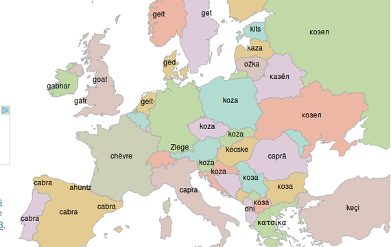 Europako berba itzulien mapa (interaktiboa, ingelesetik abiatua, Google Translaten oinarritua)