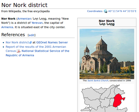 Nor Nork, Armenia