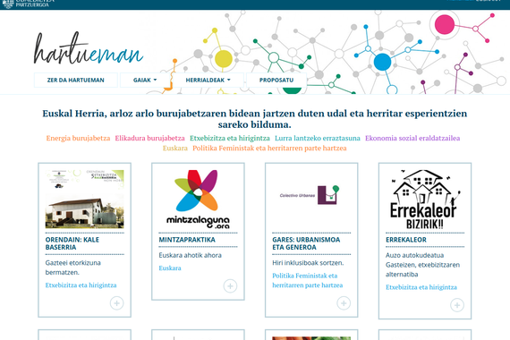 Hartueman, Euskal Herriko 'esperientzien bankua', Udalbiltzaren eskutik