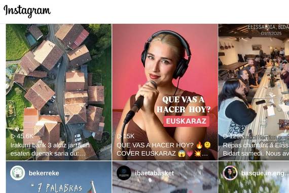 2026an euskaldunon komunikabide nazionala Instagram da